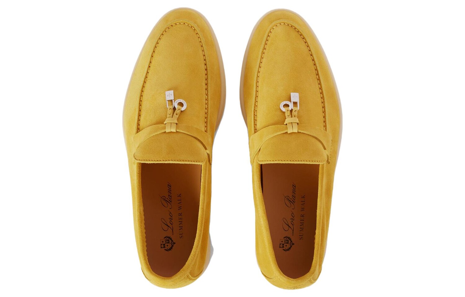 Летние туфли-лоферы Charms Walk женские с низким верхом, желтые Loro Piana — фото 4