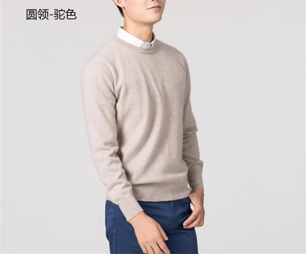 Мужской свитер из кашемира и хлопка Slim Fit — фото 2