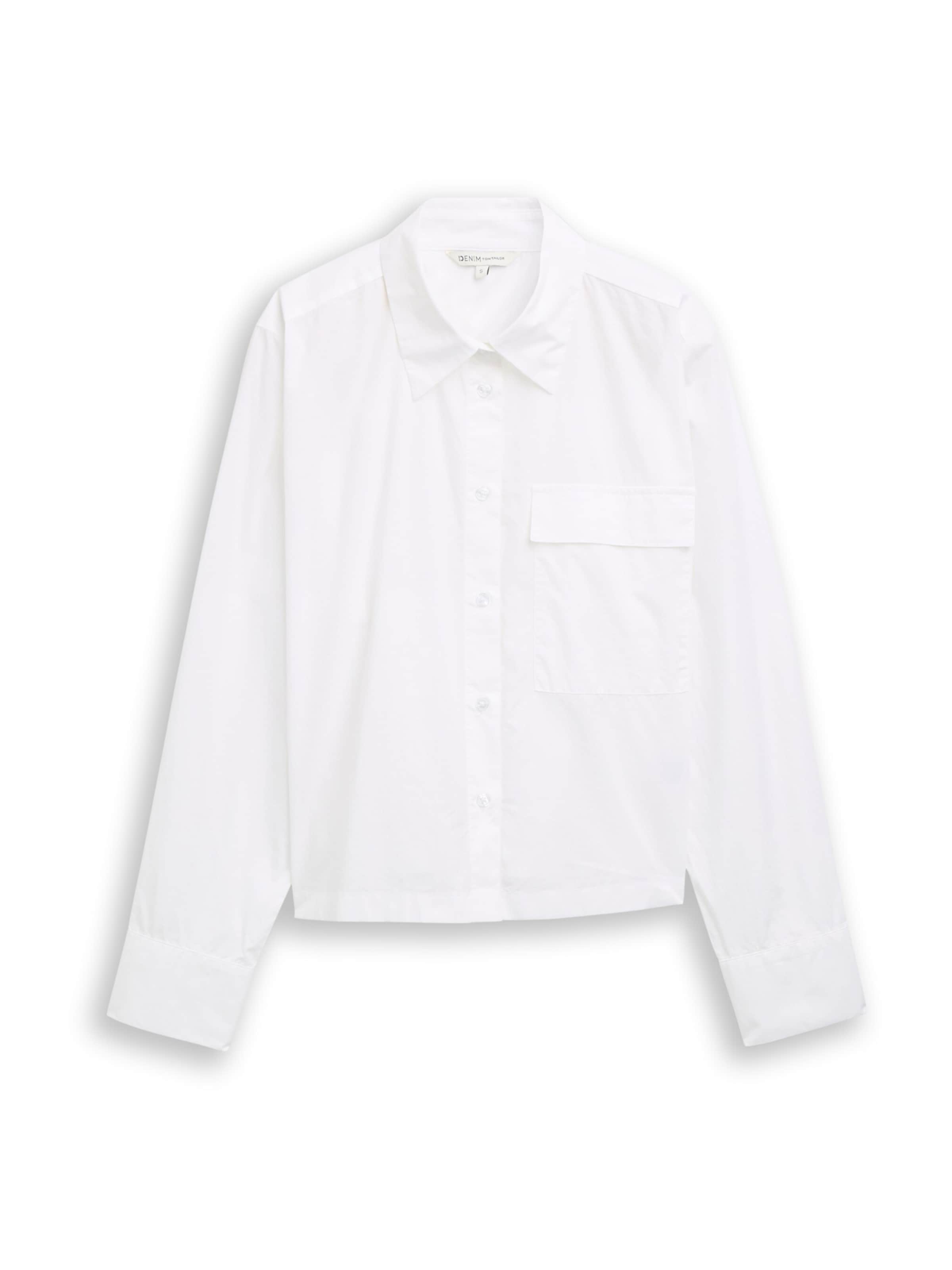 

TOM TAILOR DENIM Блузка в белом цвете
