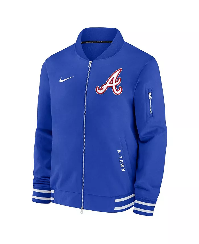 Мужская бомбер-куртка с полной застежкой-молнией Atlanta Braves Authentic Collection City Connect Nike — фото 2