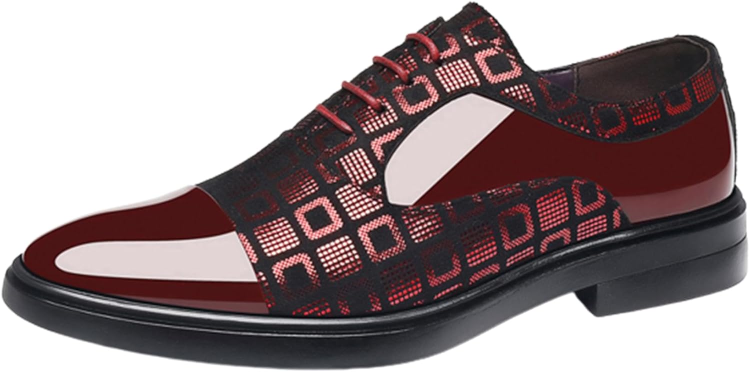 

Мужские повседневные оксфорды ADMLZQQ, дерби на шнуровке, формальная обувь для деловых мужчин, бордовый