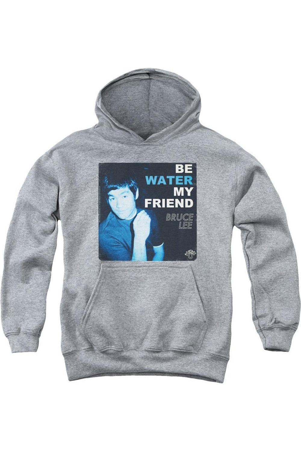 

Брюс Ли Вода Молодость Толстовка с капюшоном Gildan, Athletic Heather