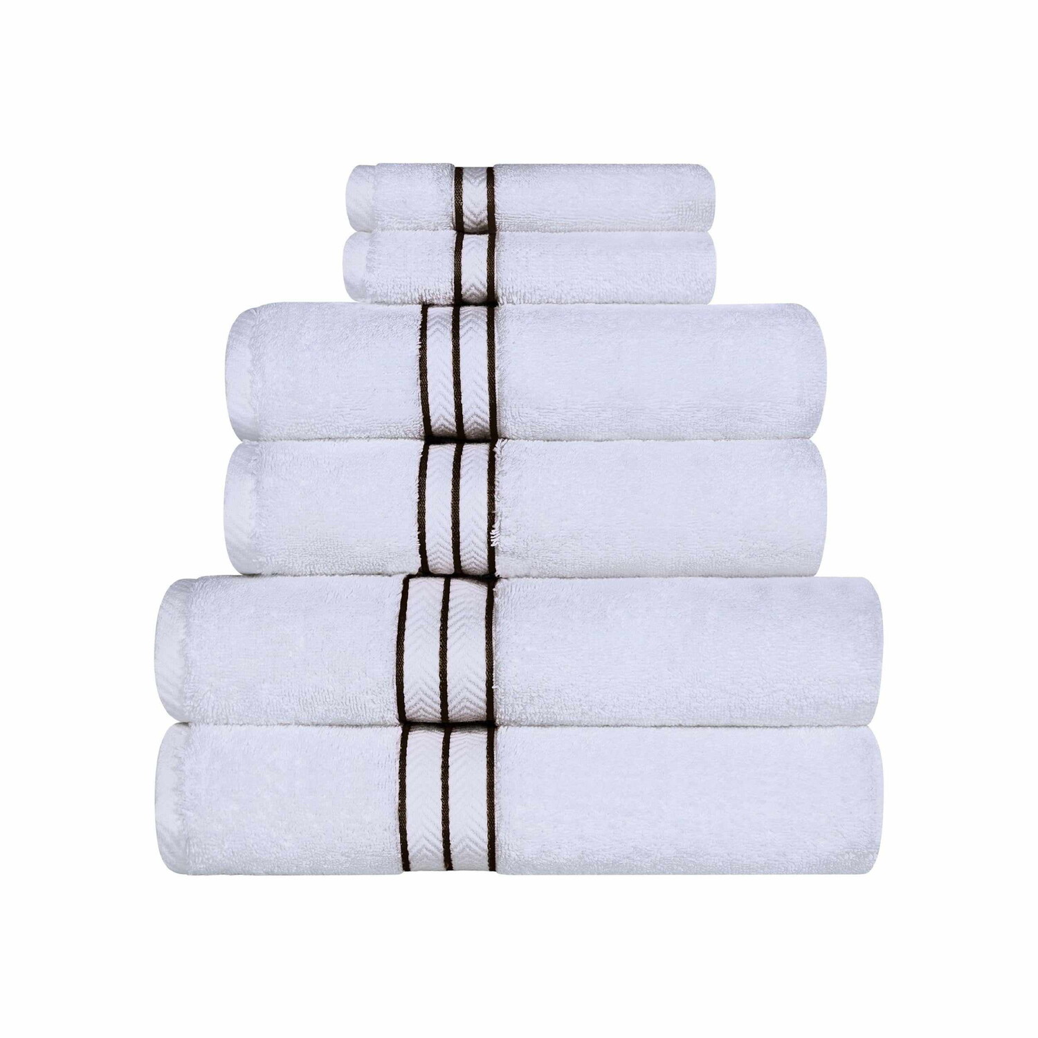 

Набор полотенец GoLinens Hotel Collection 900 GSM, белый / шоколадный