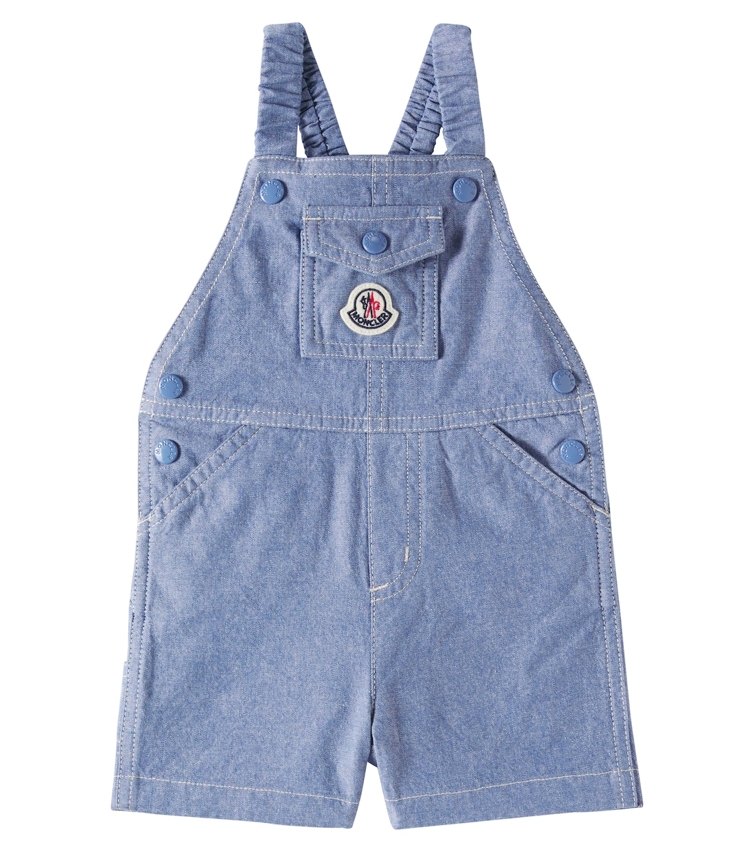

Хлопковый комбинезон из шамбре Moncler Enfant, синий