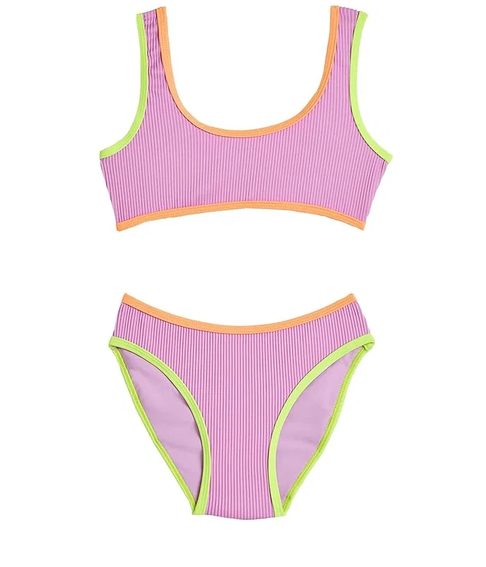 Купальник бикини Snapper Rock Kids Vacay Pop Recycled Crop, Lilac