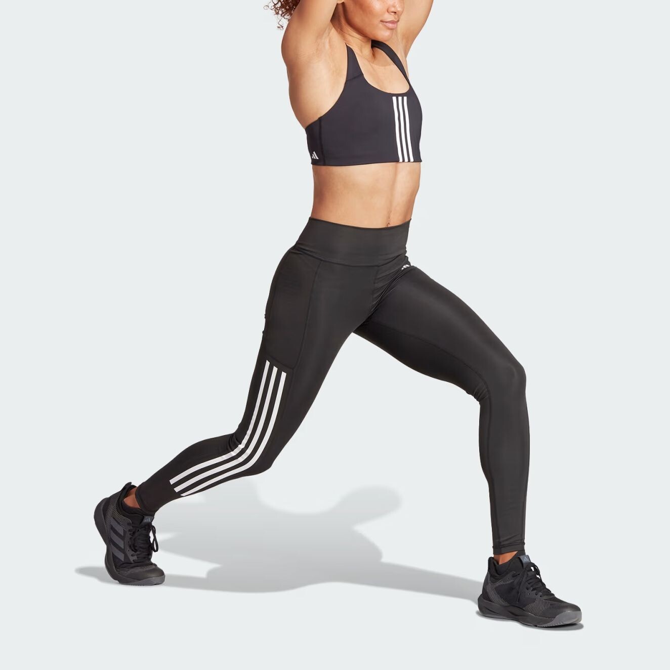 Леггинсы женские Optime черные Adidas — фото 2