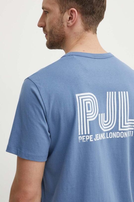 

Хлопковая футболка Pepe Jeans, синий