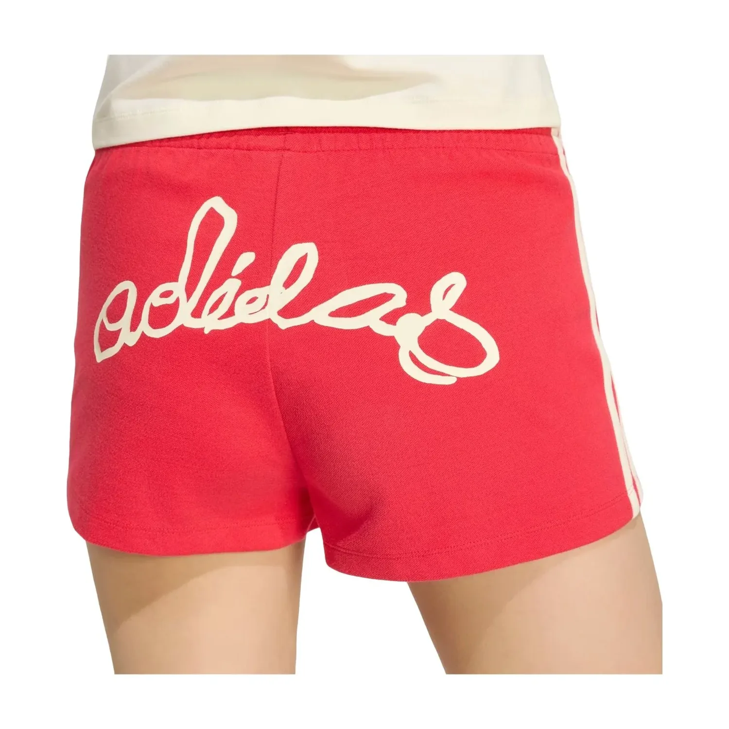 Шорты (WMNS) Adidas GFX Track Short 'Pure Ruby', красный — фото 3