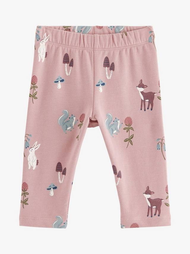 

Детские леггинсы с животным принтом Lindex, цвет Dusty Pink