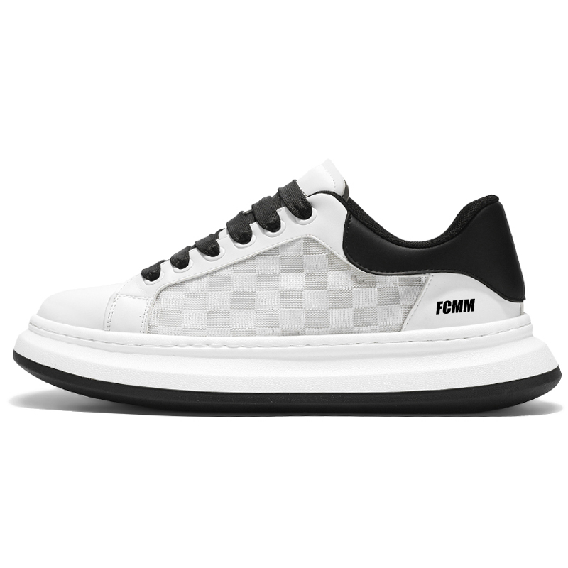 

Нескользящие износостойкие низкие повседневные туфли для мужчин FCMM, White Black