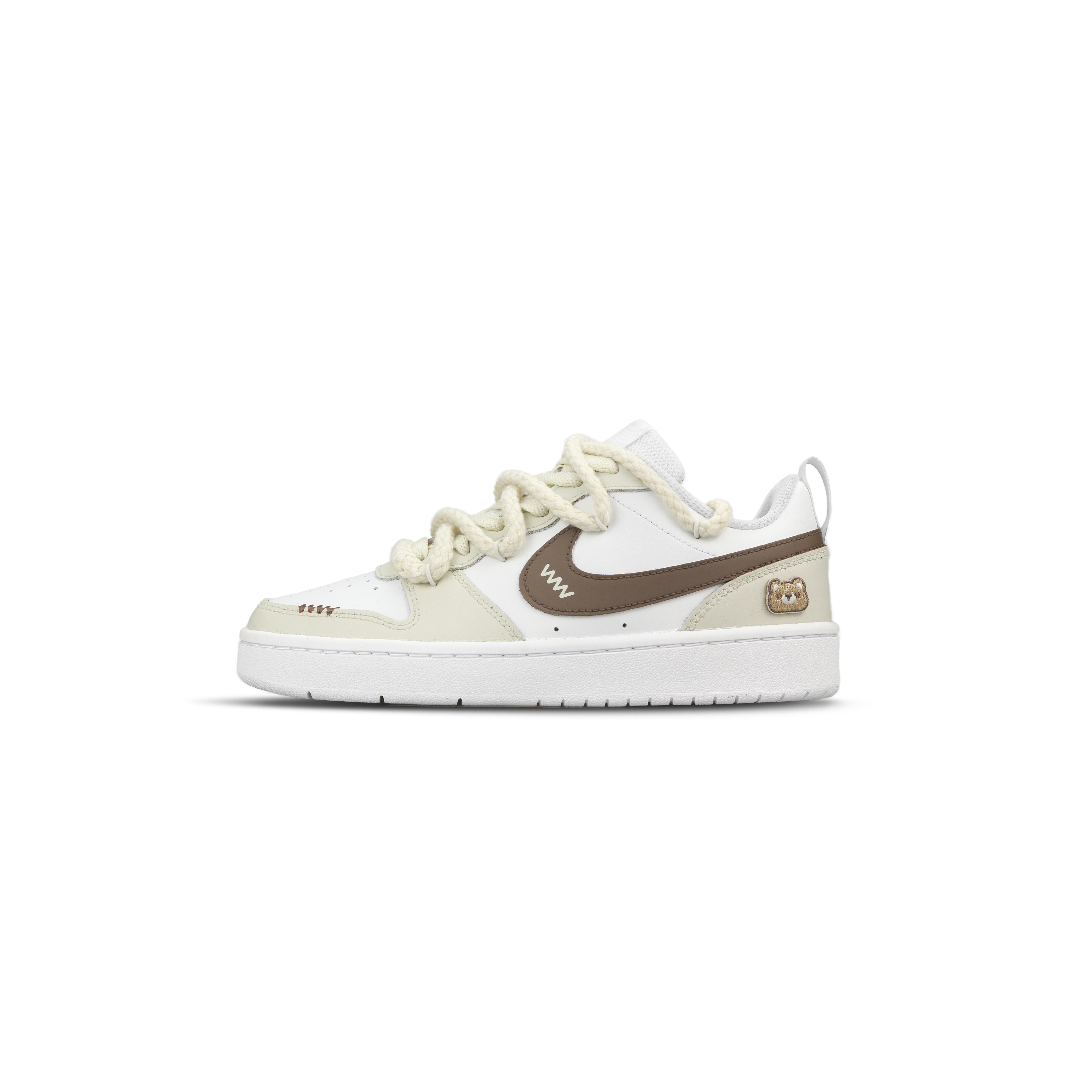 

Детские кроссовки для скейтбординга Court Borough Low 2 Low Top для подростков Nike, бежевый/коричневый