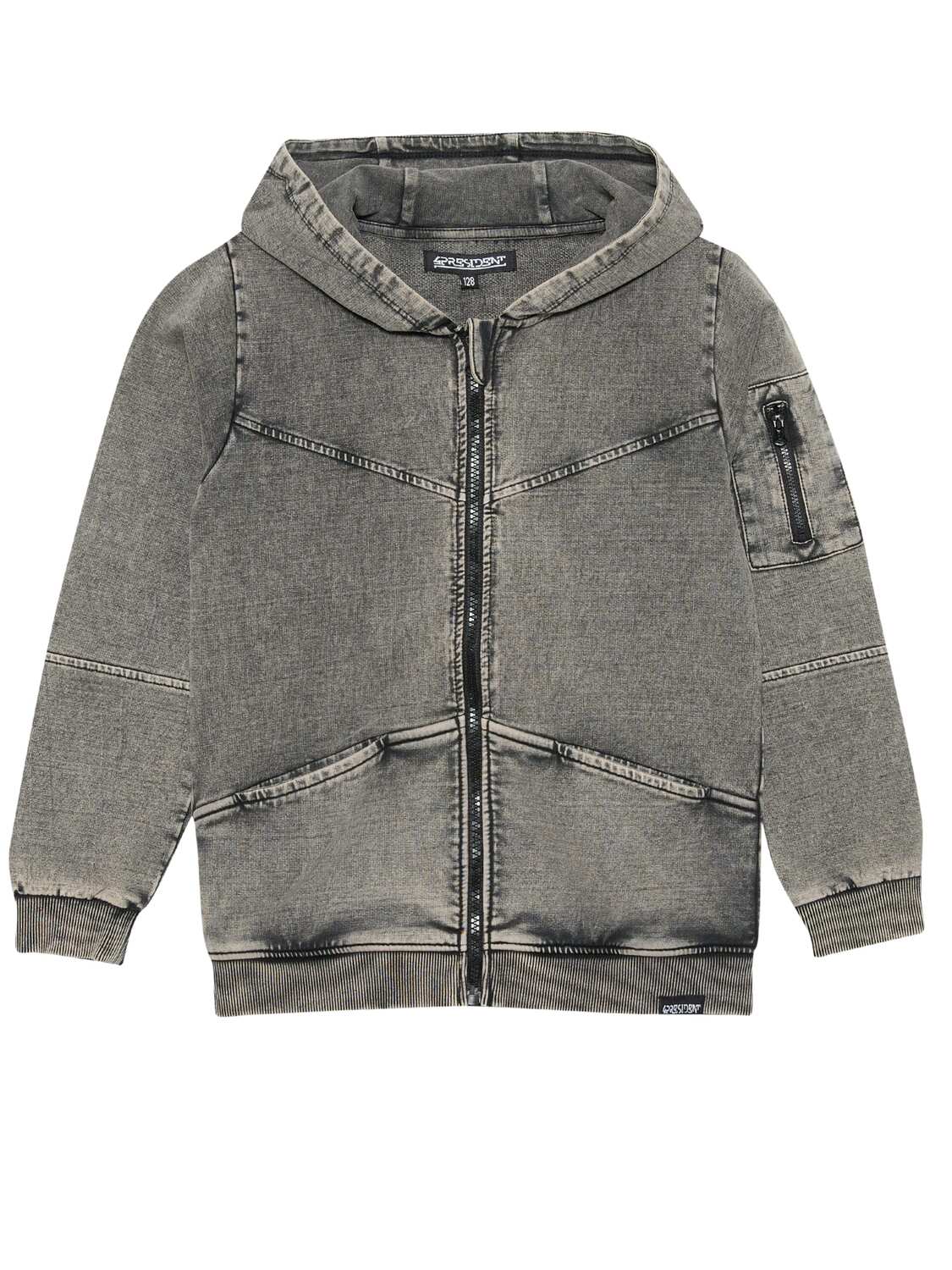 

4PRESIDENT Толстовка с молнией 'Nijs' в сером цвете