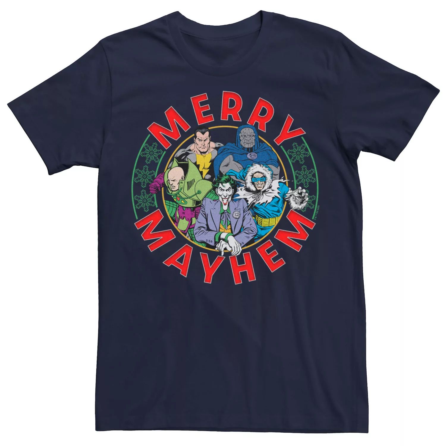 

Мужская футболка с круглым логотипом Merry Mayhem «Лига справедливости» Licensed Character