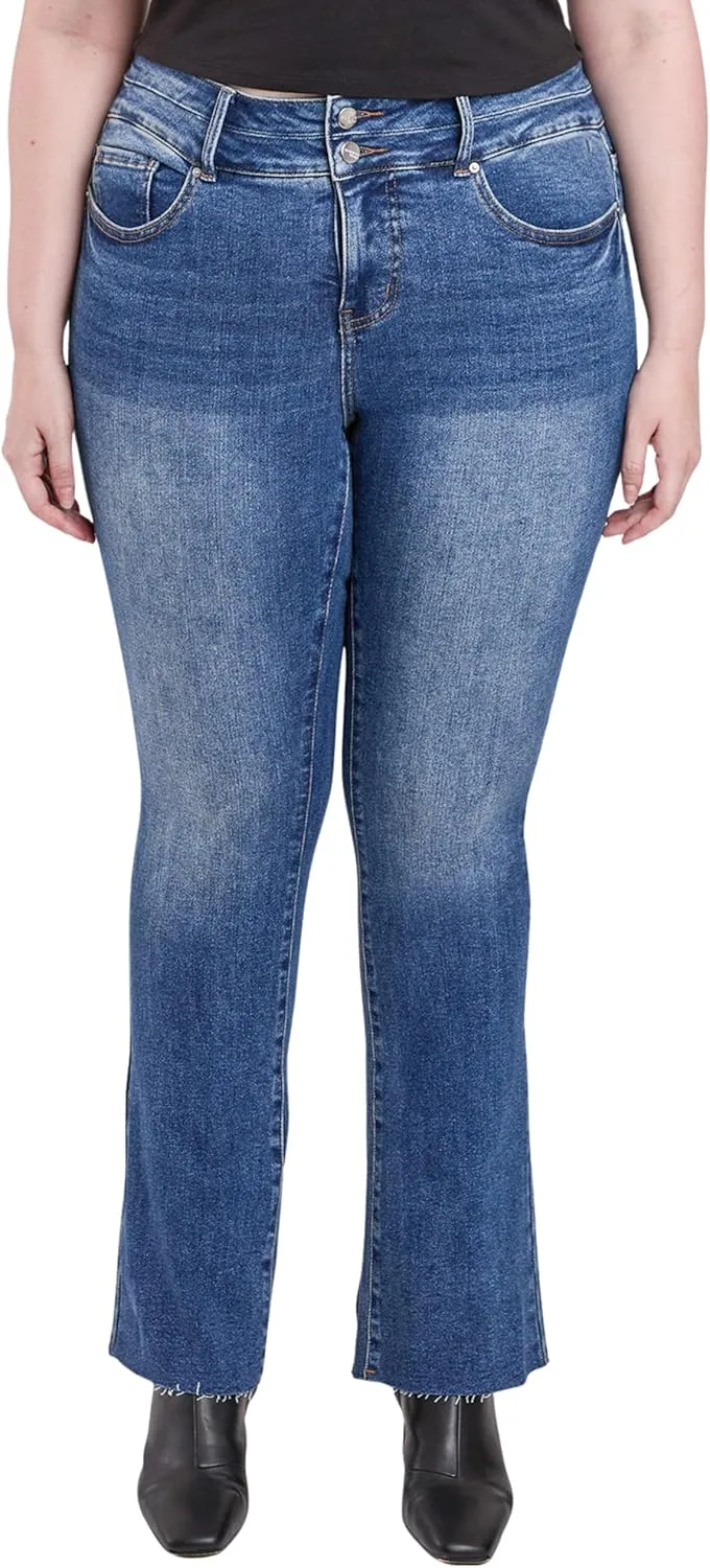 

Royalty for Me Women's Plus Premium Stretch High Rise Bootcut Jeans, Xp036160