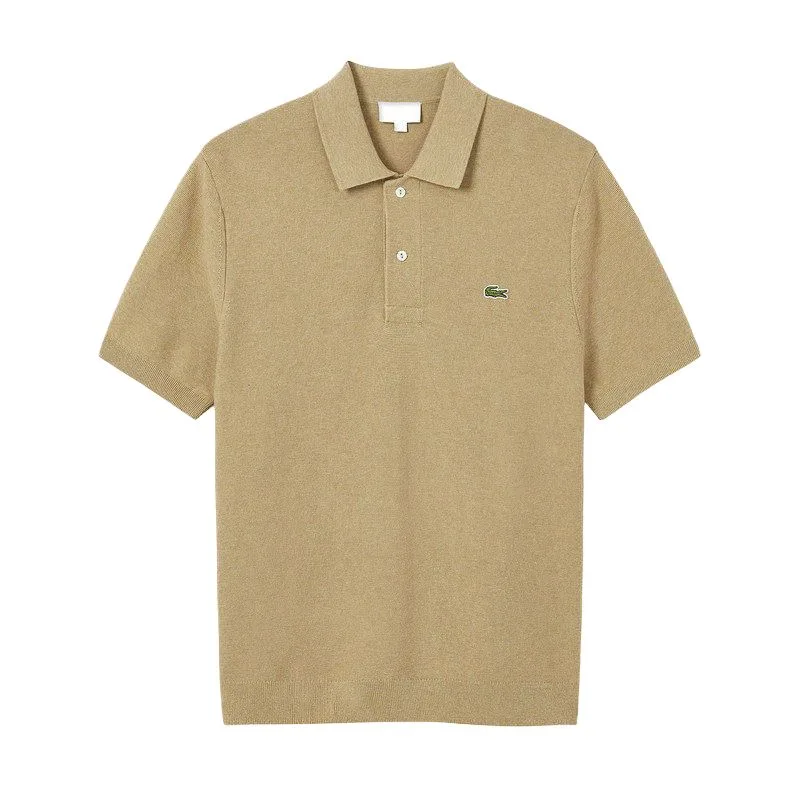Футболка-поло мужская с воротником, умеренно прямой крой LACOSTE, GE2/Rice Beige Brown