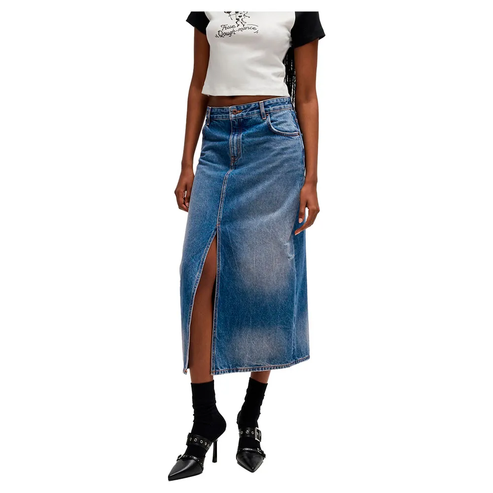 

Юбка HUGO BLUE Gebana 10266024 denim skirt, синий