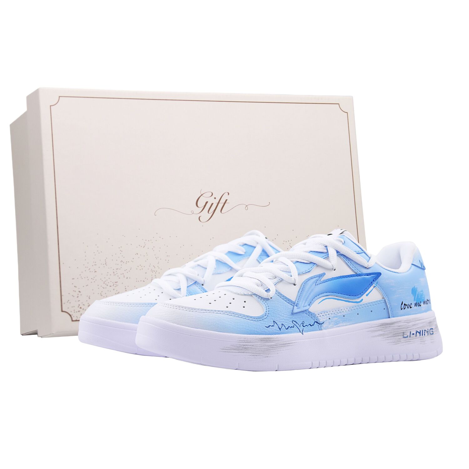 

LINING Лининг Понтон Боутс Абразивоустойчивые Кроссовки для скейтбординга Низкие Унисекс Бело-Голубые Светло-Голубые, цвет Light Blue