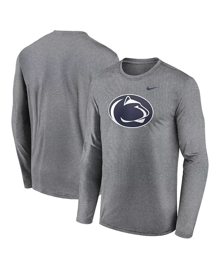 

Футболка мужская Heather Grey Penn State Nittany Lions Primetime Primary Legend с длинным рукавом Nike