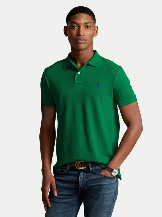 

Рубашка поло облегающего кроя 710795080019 Polo Ralph Lauren, зеленый