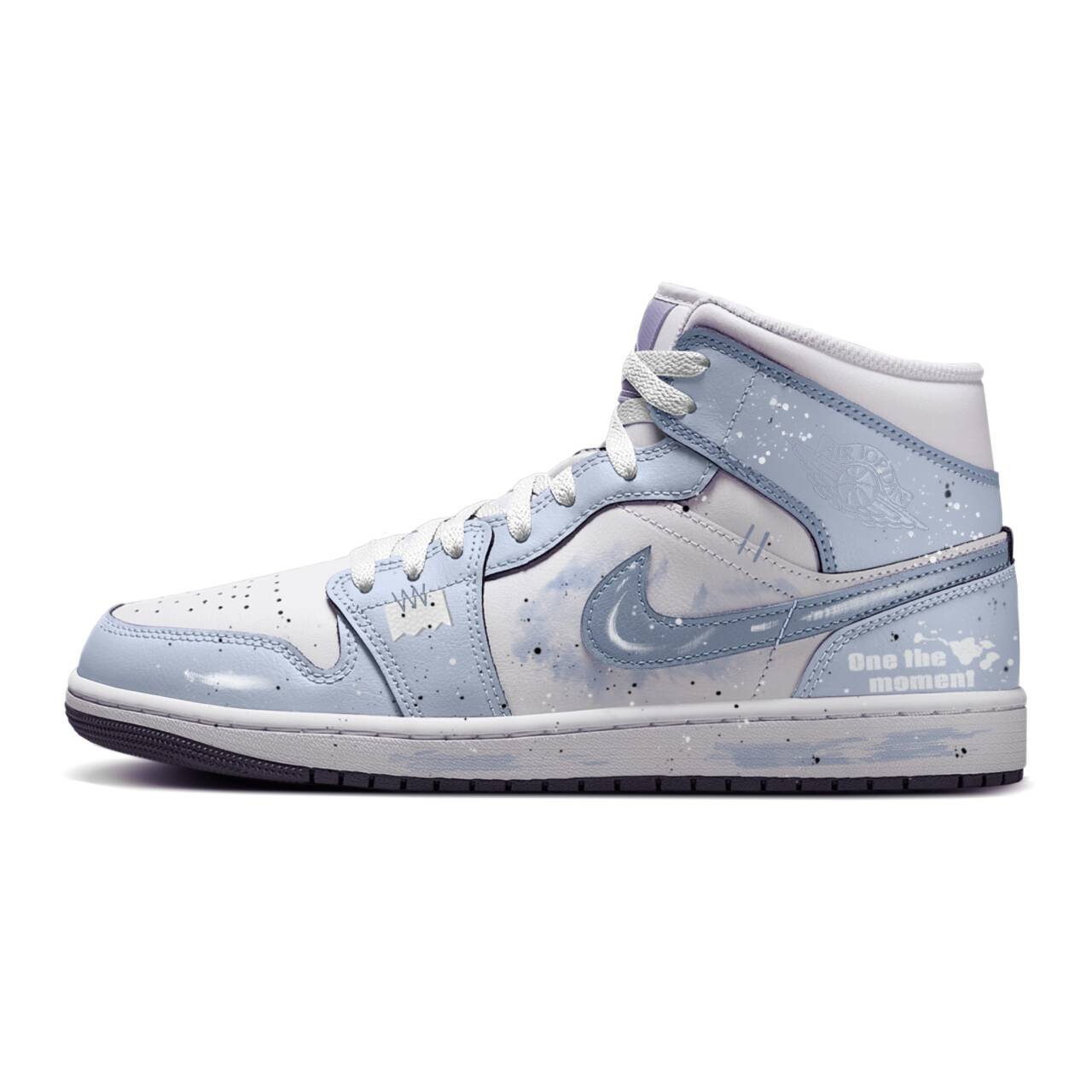 

Кроссовки Air 1 Vintage мужские бело-синие Jordan, голубой