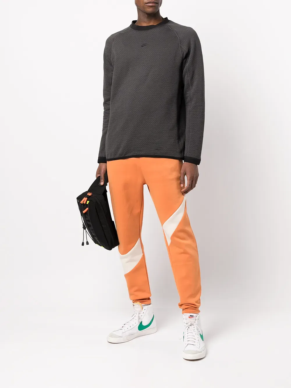 Спортивные брюки из флиса с принтом Swoosh Nike, оранжевый — фото 2