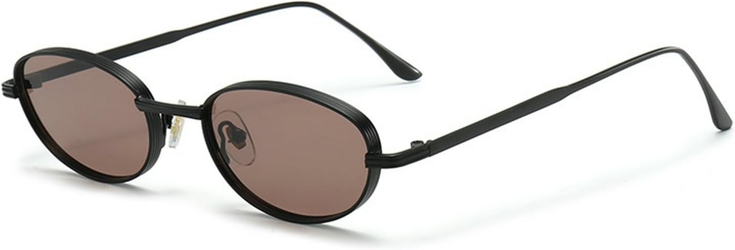 

Laureles Модные ретро-солнцезащитные очки маленького овального размера для женщин, металлическая оправа, круглые солнцезащитные очки для мужчин, панк-очки, защита от ультрафиолета UV400, C4