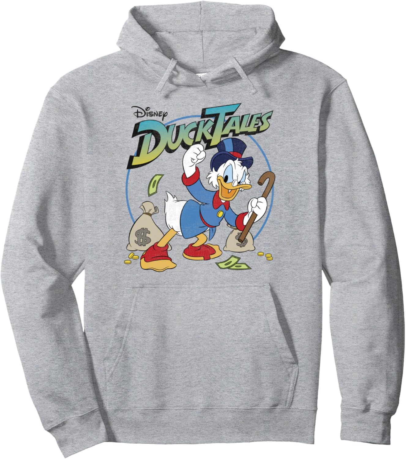 

Худи Disney Duck Tales Scrooge McDuck Money Bag Logo, серое