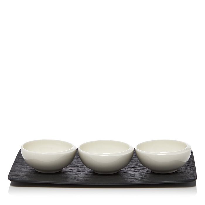 

Villeroy & Boch New Moon Миска и поднос, набор из 4 шт, белый