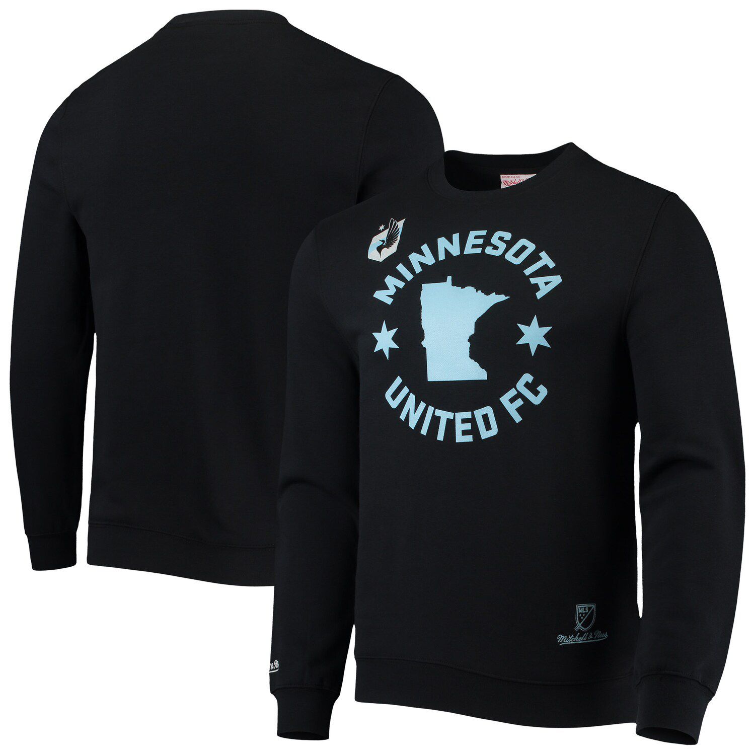 

Мужской черный пуловер Mitchell & Ness Minnesota United FC, черно-синий пуловер