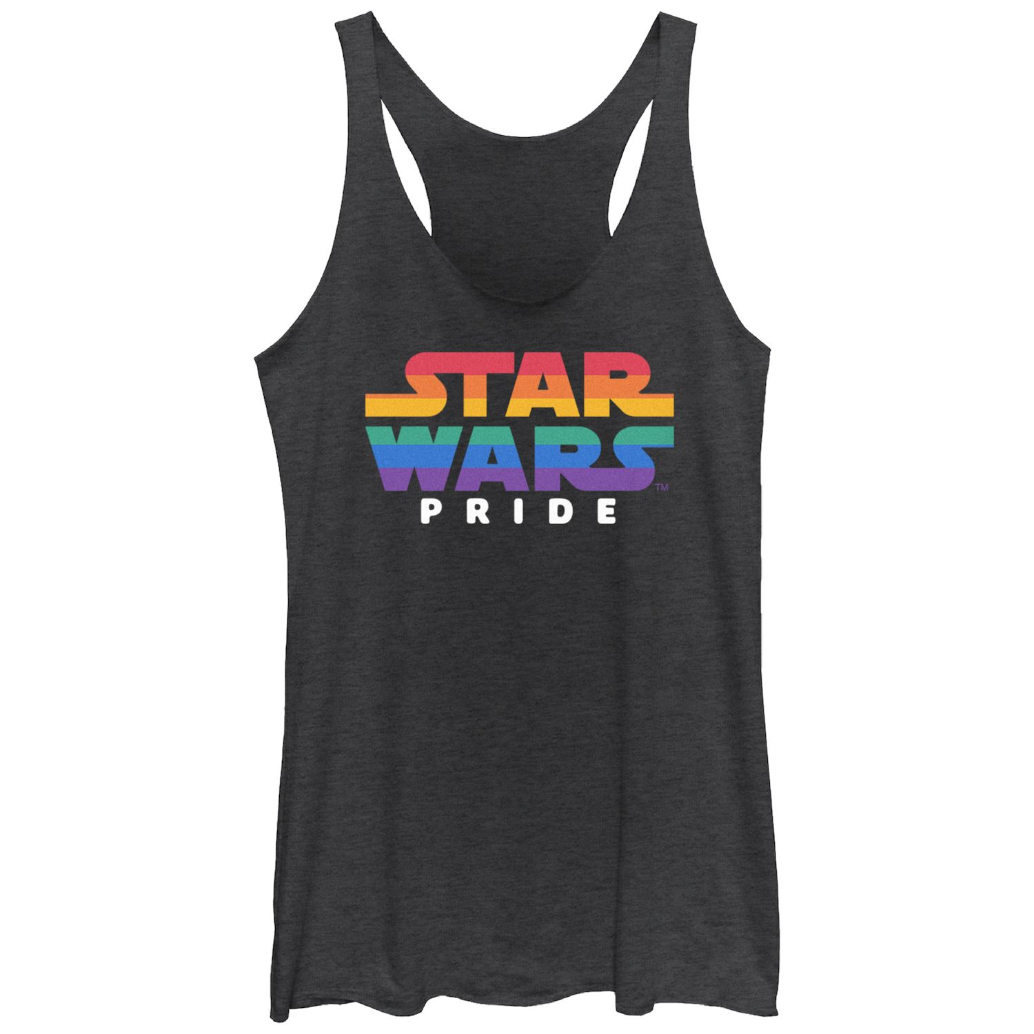 

Майка с изображением гоночной спины Tri-Blend Racerback для юниоров Star Wars Pride Rainbow Logo Licensed Character