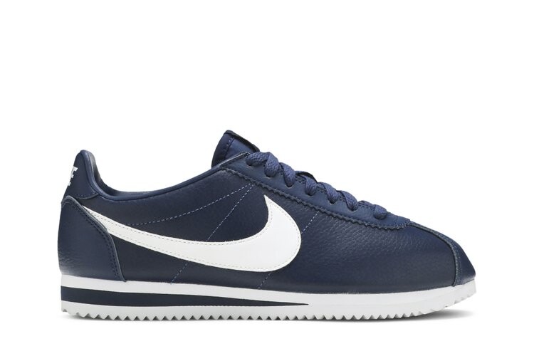 

Кроссовки Nike Cortez Leather 'Midnight Navy', синий