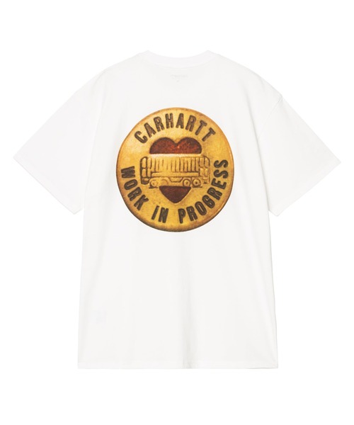 

Футболка с коротким рукавом, принтом на спине и застежкой на пуговицах Carhartt WIP, белый