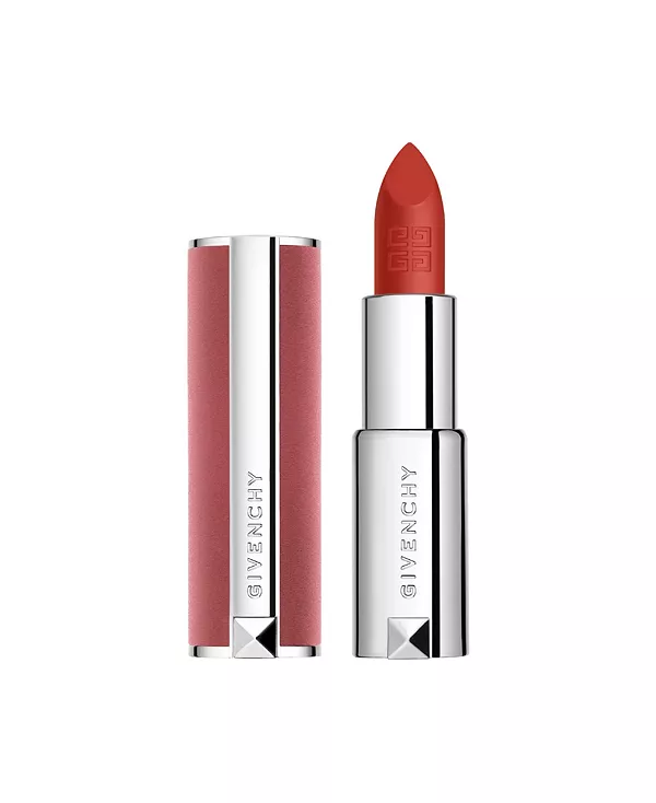 Le rouge прозрачная бархатная матовая помада Givenchy, 32 rouge brique - brick red with dusty orange tones