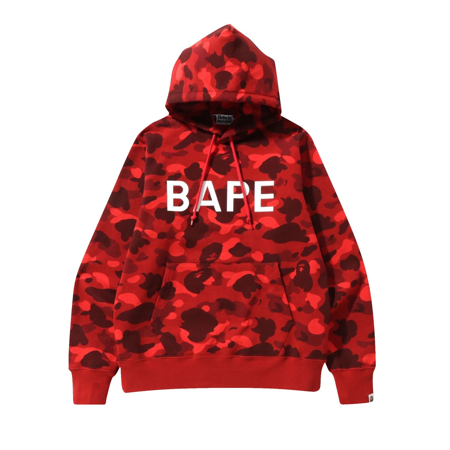 

BAPE Color Camo Пуловер Bape с капюшоном, красный