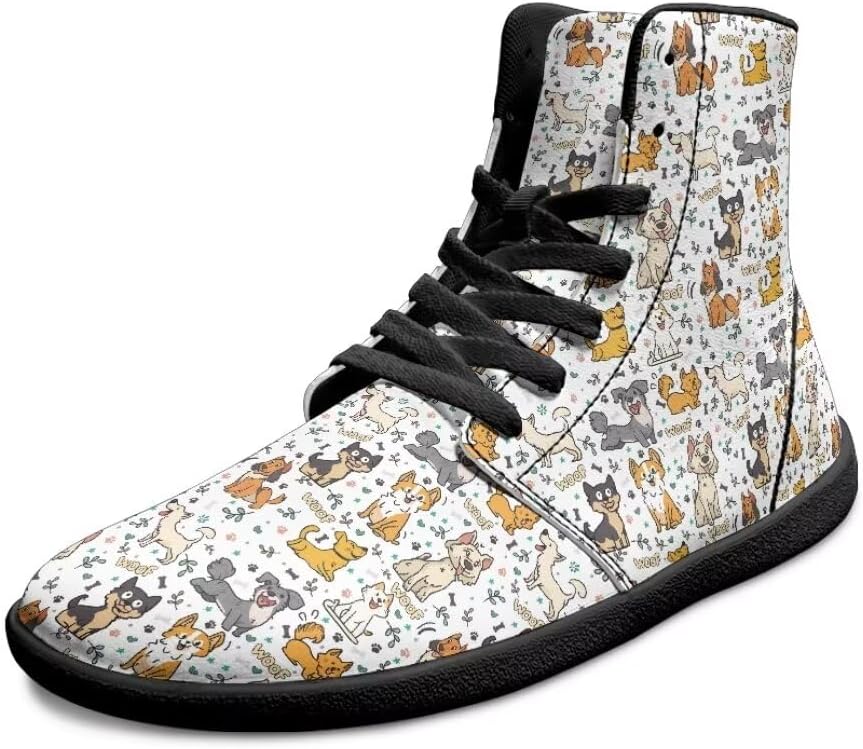 

Мужские босоножки с принтом милых животных, легкие с широкой носочной частью, антискользящие, высокие кроссовки с нулевым перепадом подошвы Getelinseng, Cute Dogs