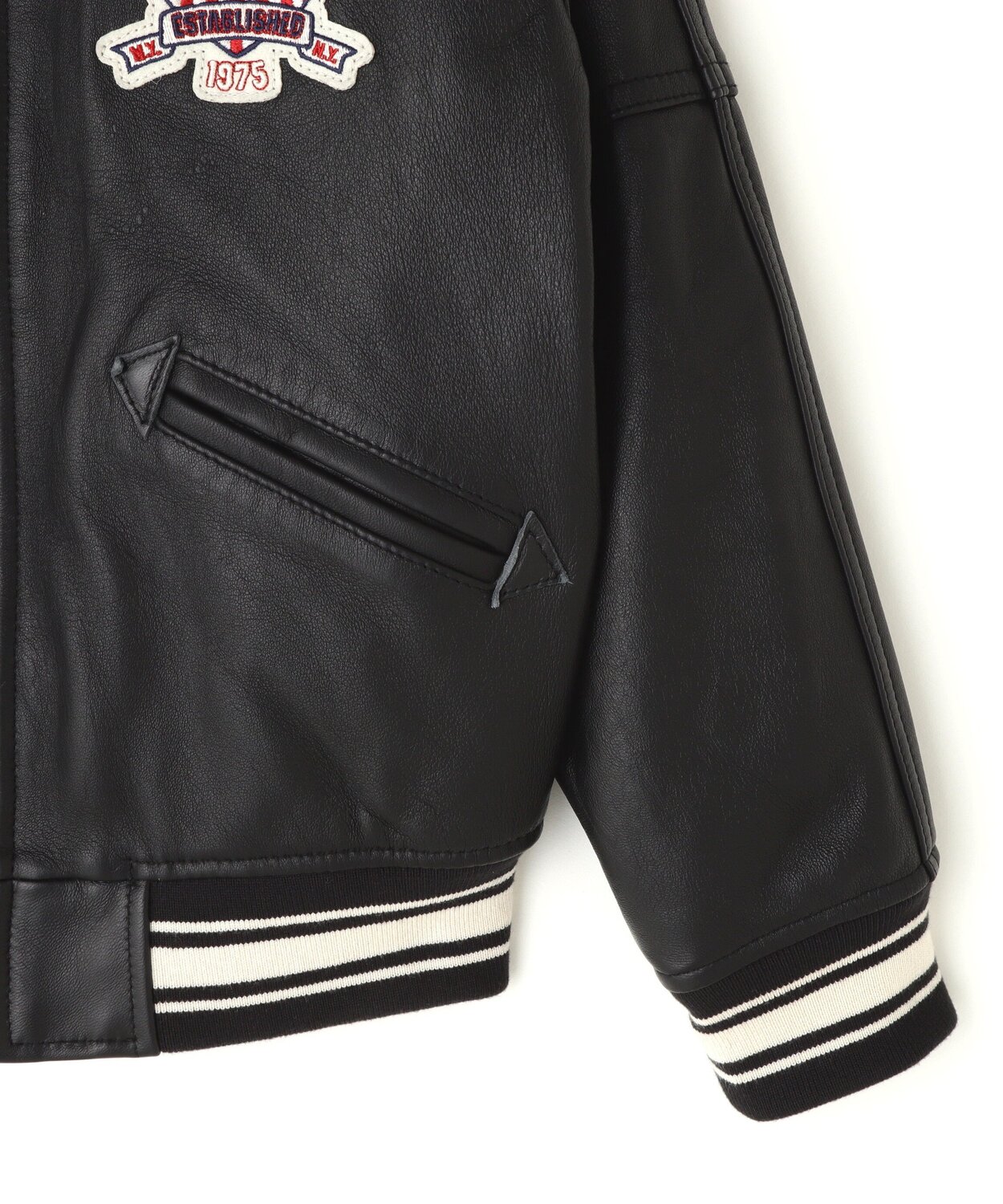 Детская легкая куртка-бомбер в стиле "Varsity" AVIREX, Black — фото 3