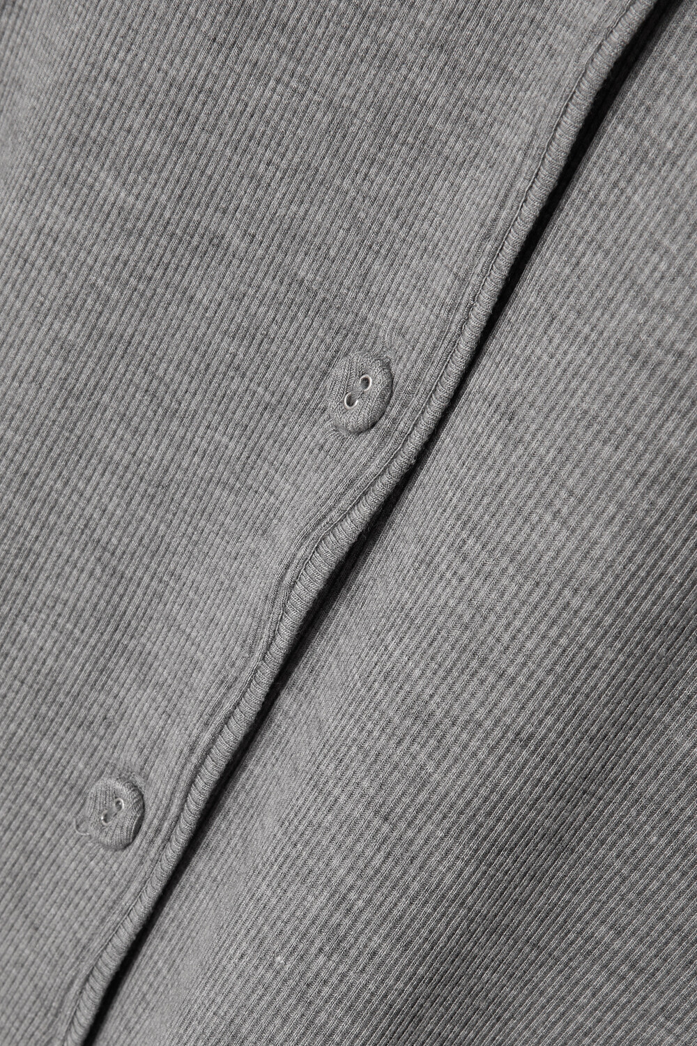 SKIMS Комплект для отдыха из эластичного модального джерси в рубчик - Heather Grey, серый — фото 2