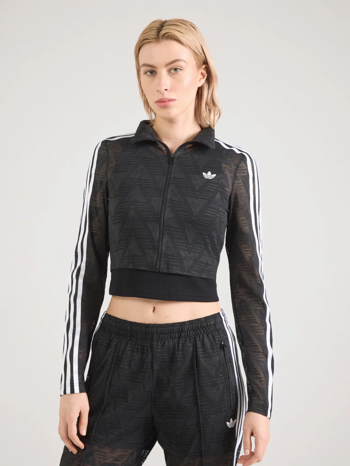 Вязаный кардиган Adidas Originals Firebird Classic черного цвета — фото 2