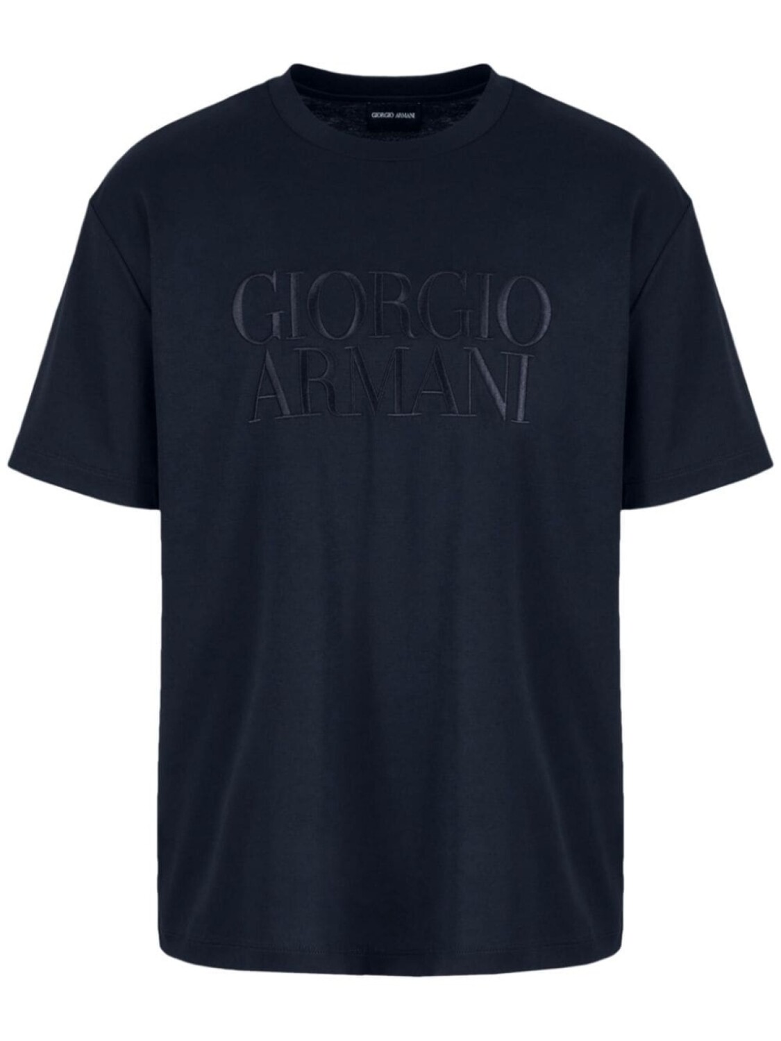 

Giorgio Armani футболка с вышитым логотипом, синий
