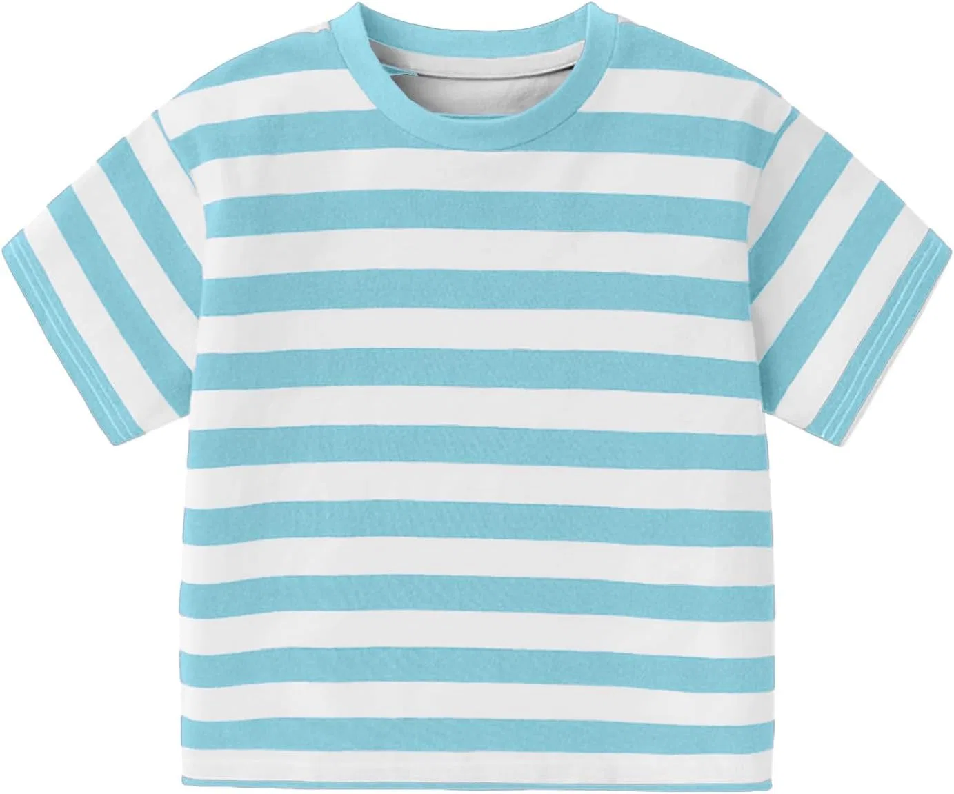 Футболка с полосками Moonker, детская, C-light Blue