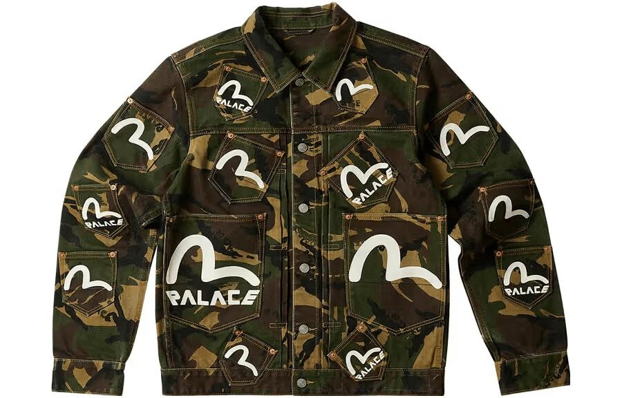 

Куртка унисекс Palace x Evisu Type One джинсовая, хаки