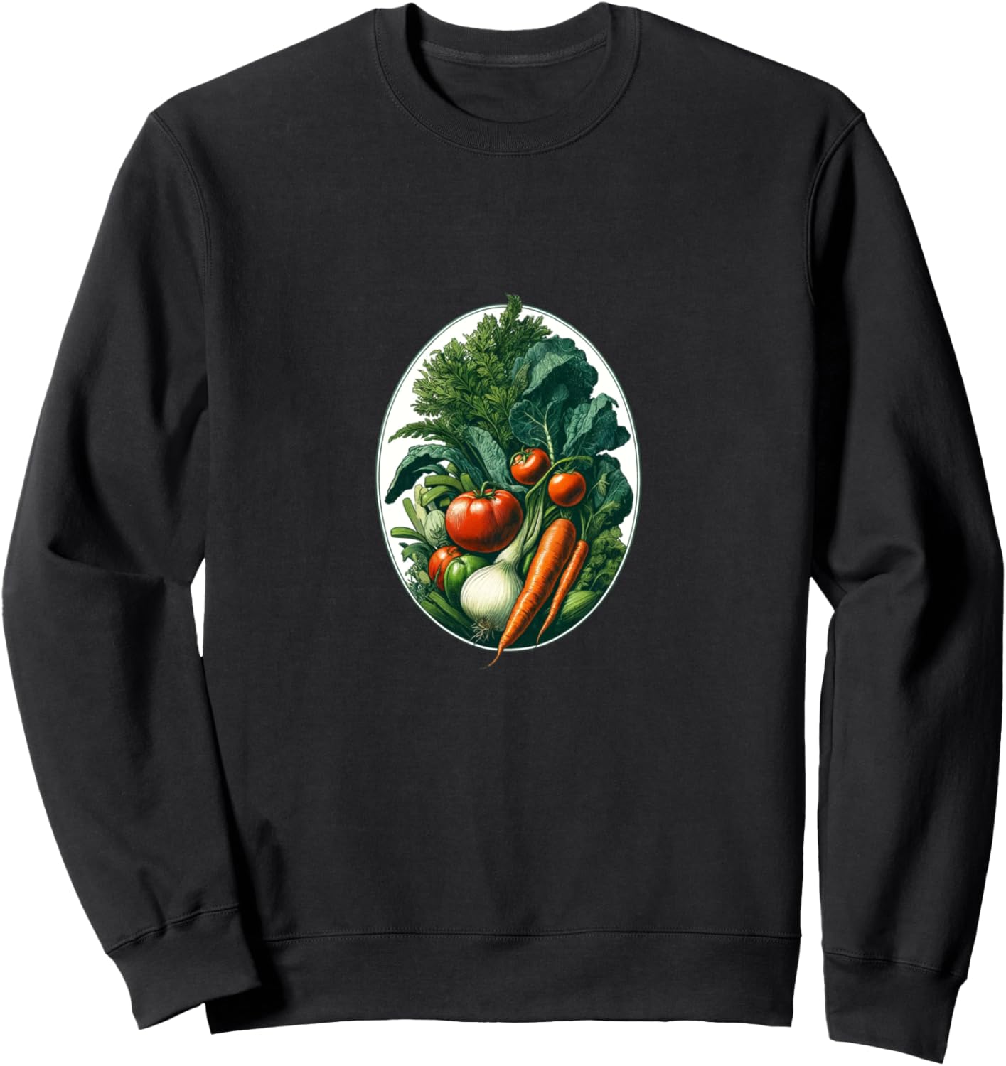 

Ретро-толстовка с овощами для любителей овощей Retro Veggie Lovers, черный