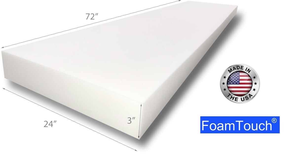 

Пенопластовая подушка высокой плотности Foamtouch 24 х 72 дюйма, белый