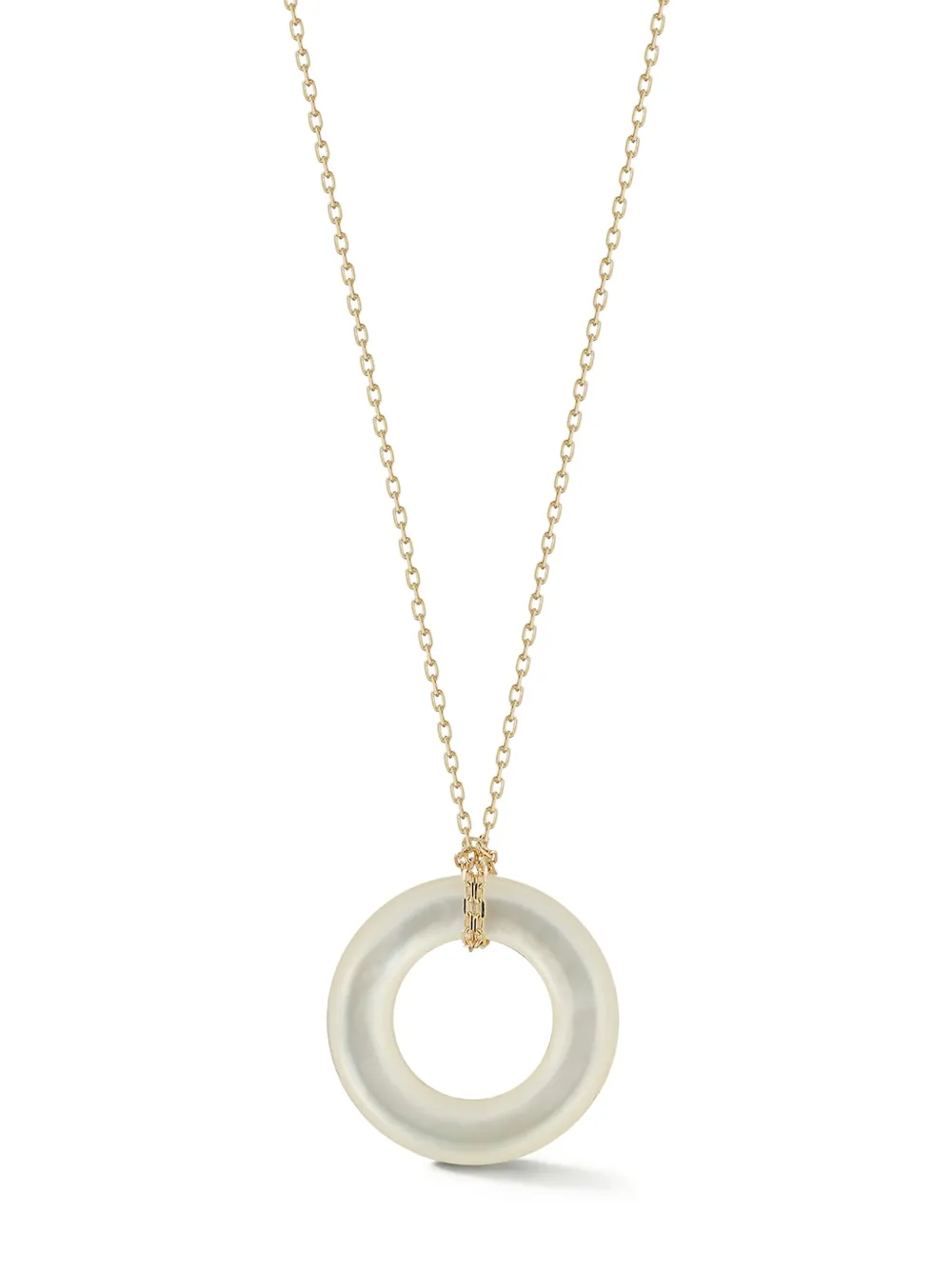 

Колье Donut из желтого золота с перламутром Mateo, золотой