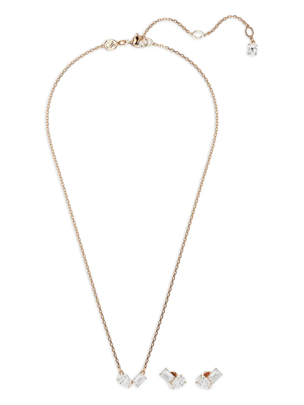 

Комплект Mesmera из колье и серег с кристаллами Swarovski, белый