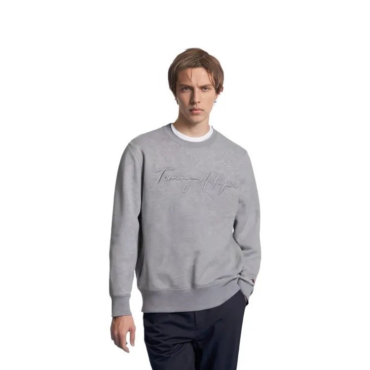 Толстовка мужская светло-серая Tommy Hilfiger, серый — фото 3