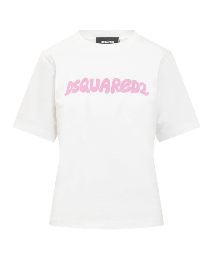 

Белая футболка с логотипом. Dsquared2, белый