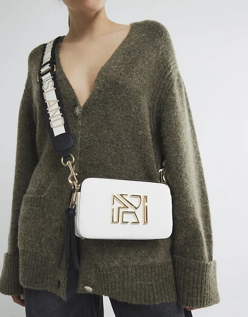 

Сумка через плечо River Island из искусственной кожи белого цвета
