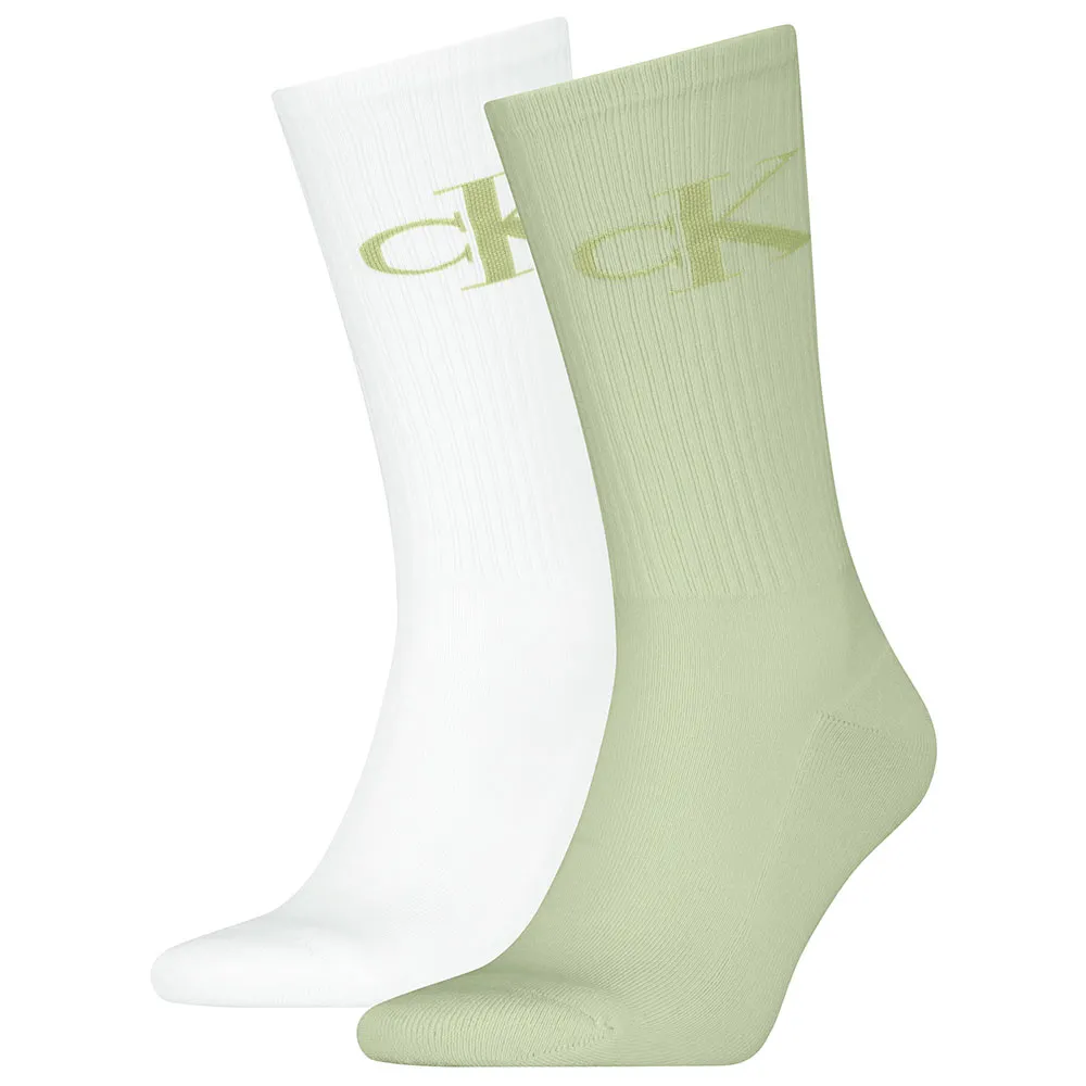 

Носки 2 шт Calvin Klein Jeans Monogram crew, зеленый