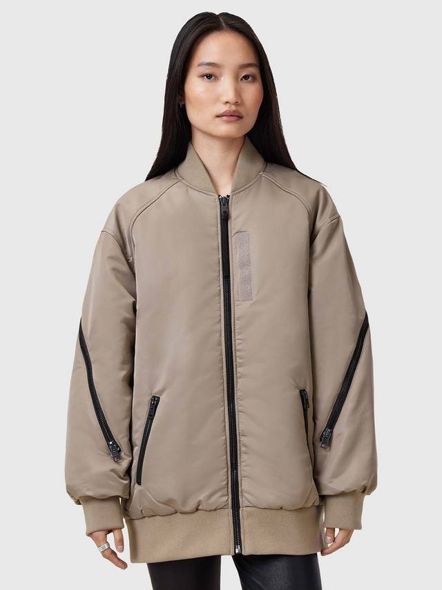 

Куртка- бомбер hanaa AllSaints, цвет Natural Taupe